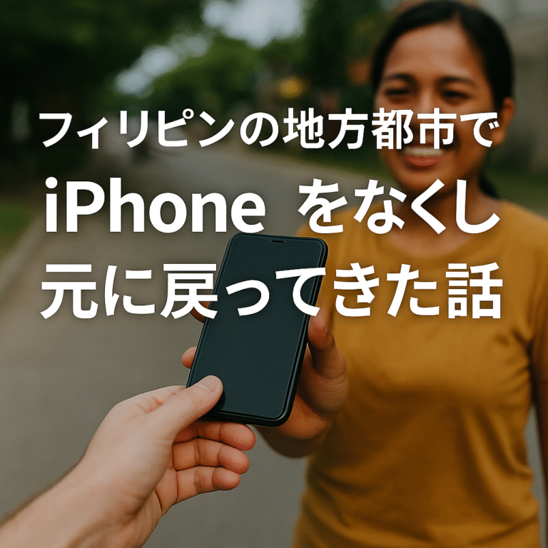 iPhone、フィリピンで紛失 → 戻ってきた奇跡