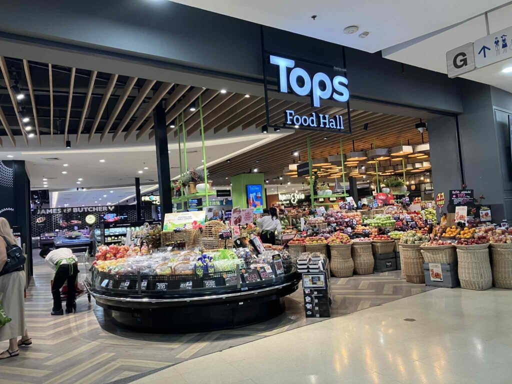 Tops Food Hall入口|セントラルパタヤGフロアの大型スーパー