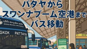 パタヤ北バスターミナル発｜格安バスで行くスワンナプーム空港【2025年最新版・他ルート比較】