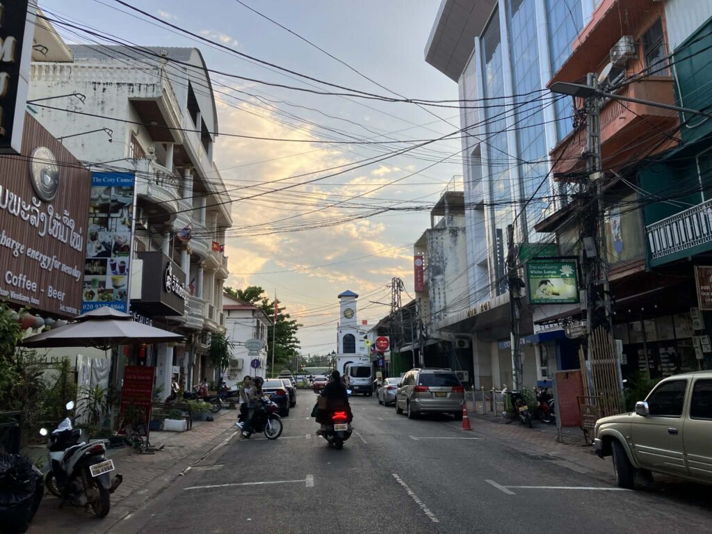 ビエンチャン市内の街並み