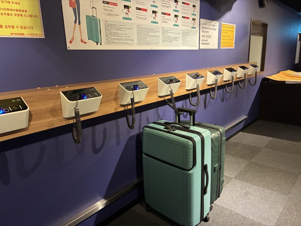新千歳空港温泉のスーツケース置き場