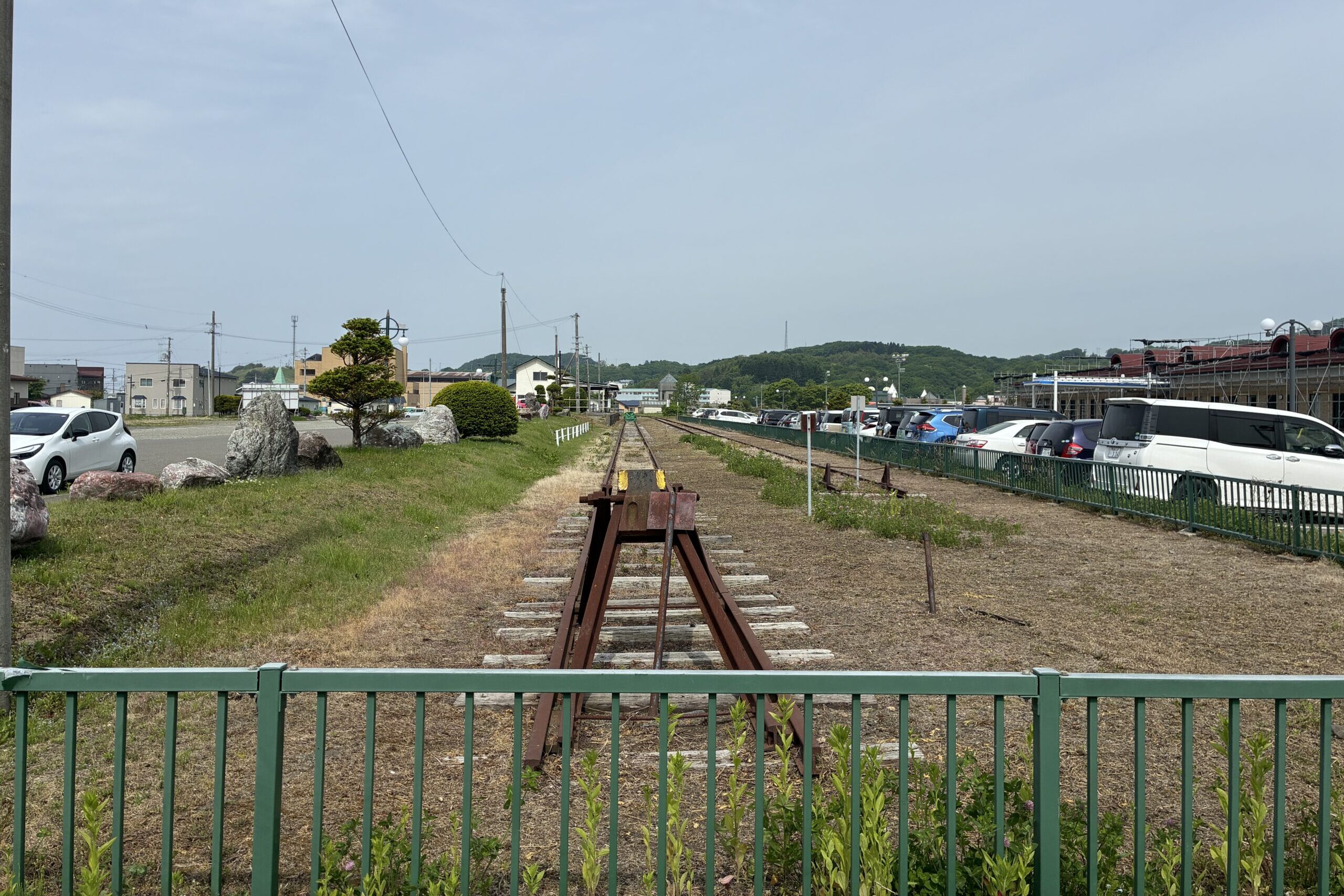 様似駅に展示されているキハ40形の座席
